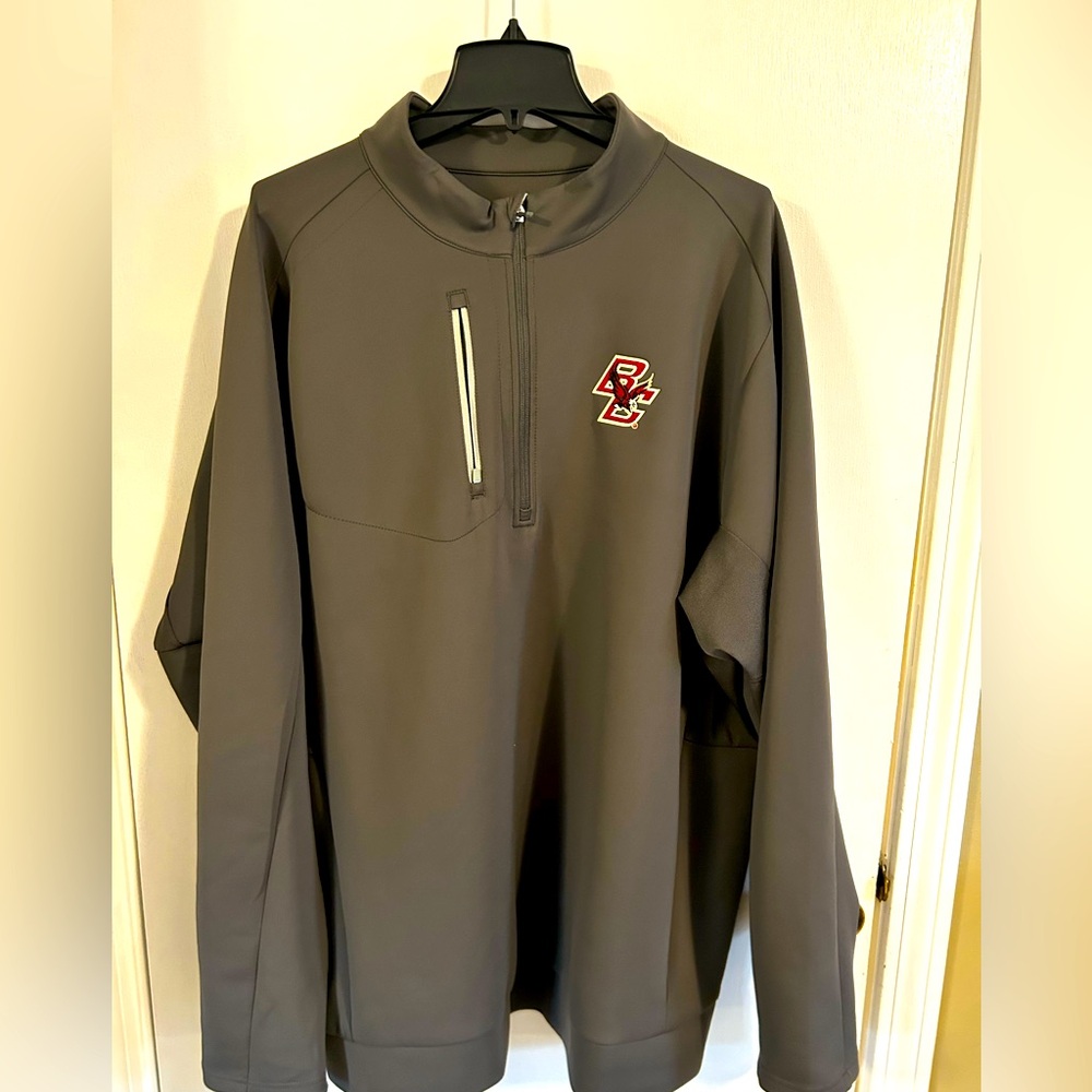 Boston College Eagles Antigua Half-Zip Pullover Jacket Charcoal 3XL